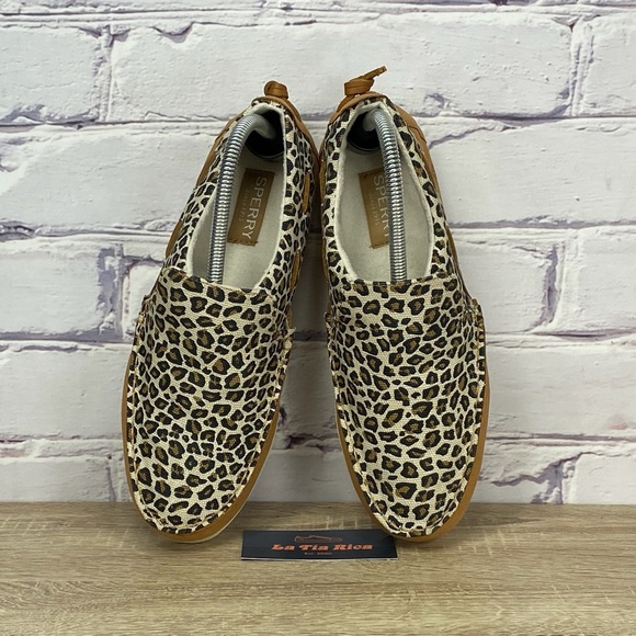Sperry Moc-Sider Leopard Slip On Moccasin Shoes - Picture 5 of 8